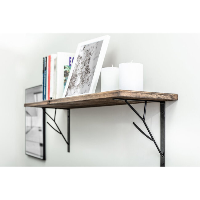 ZIDNI NOSAČ POLICA TREE 17X20 CRNI MAT