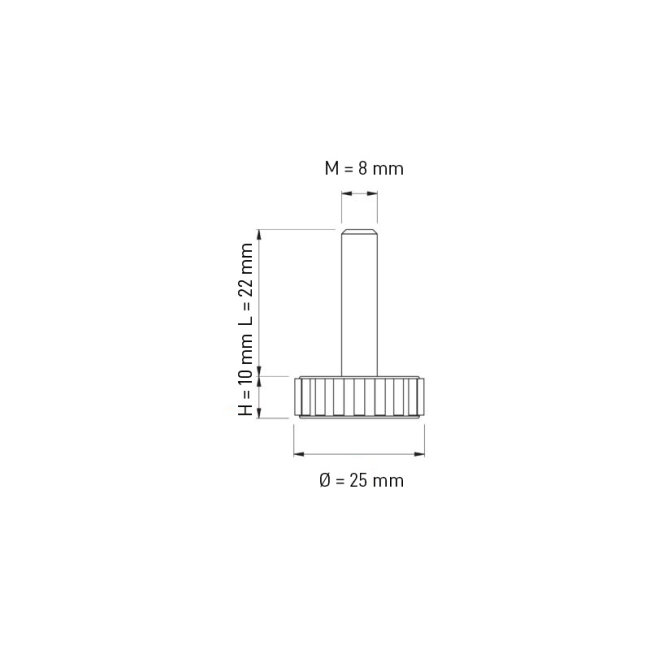 NOGICA REG. fi25, M8x22