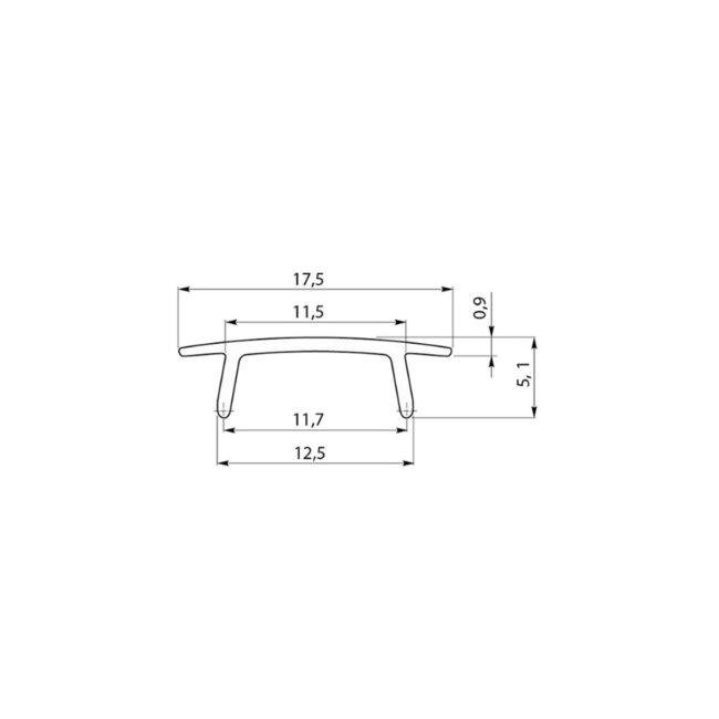 LED POKROV ZA GLAX CRNI 3m