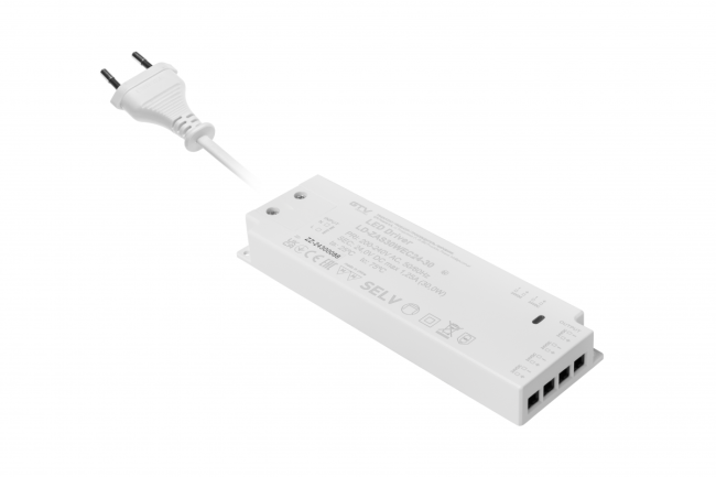 LED TRANSF. 24V,30W, 220-240V SLIM,EASY CLICK,IP20