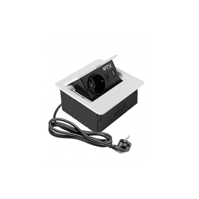 UTIČNICA AVARO BIJELA 1SCH.,USB A C, KAB.1,5m