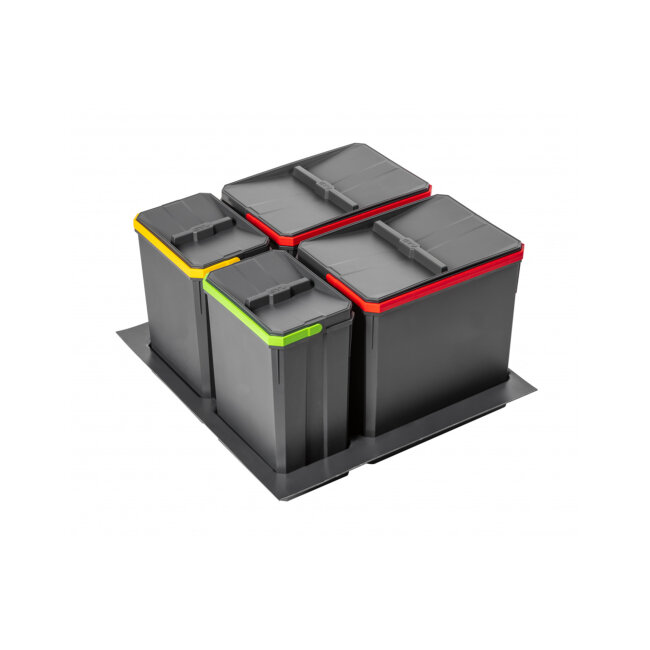 AXISPACE KANTE ZA ODVAJANJE ANTRACIT 2x15L+2x7L, el. 600mm