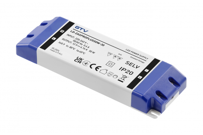 LED TRANSF. PRO  12V, 50W, 220-240 V, IP20