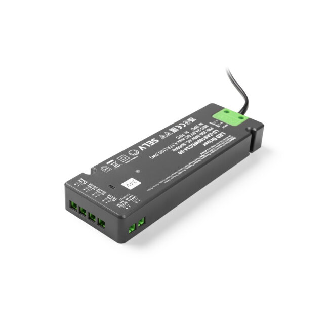 LED TRANSF. 24V, 100W, 220-240V, SLIM, easy click, IP20