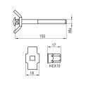 SPOJ ZA RADNE PL. M6x150