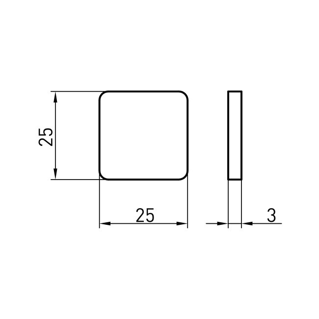 FILC 25x25mm SMEĐI