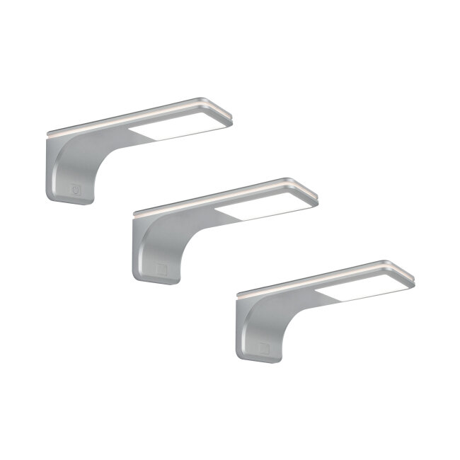 SET LED LAMPI 3x3,5W, PVC SILVER,12V