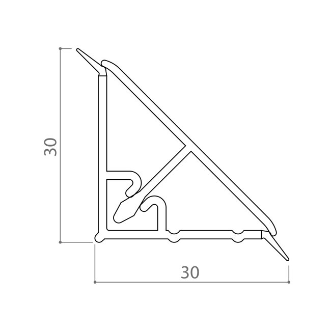 ZAVRŠNA LAJSNA PVC, 4 m