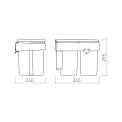 SEGREGATOR ZA OTPAD, 2x7 lit.