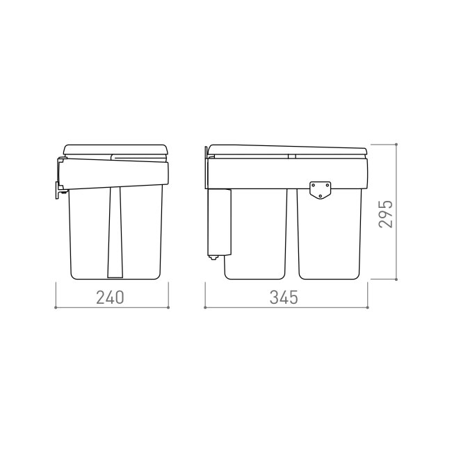 SEGREGATOR ZA OTPAD, 2x7 lit.