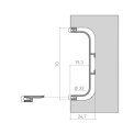GOLA HORIZONTALNI C ALU PROFIL S BRTVOM, 4M, AL. SATIN
