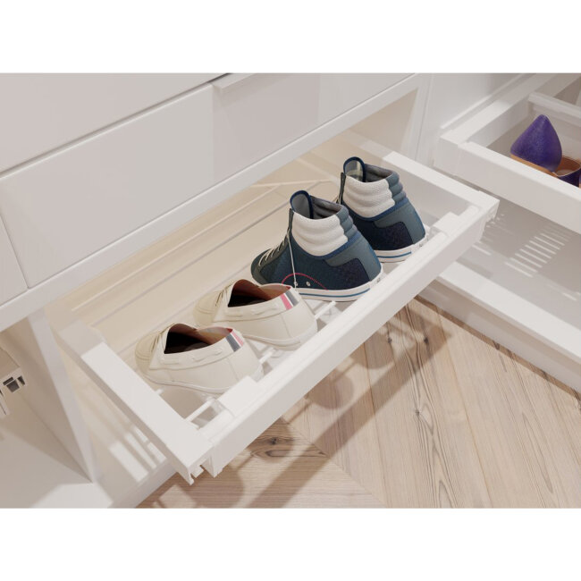 METAL. POLICA ZA CIPELE SA TIHIM ZAT. ELITE 900mm, BIJELA