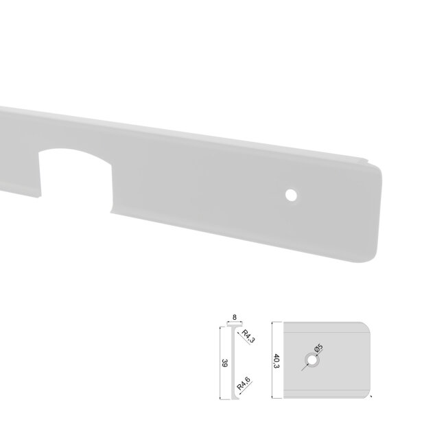 PROFIL ZA KUTNI SPOJ R.P. 600/38mm, r-3mm