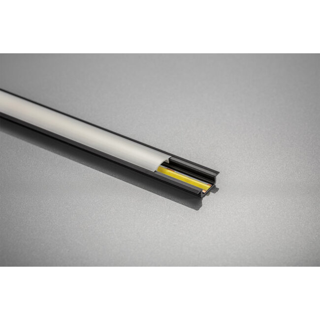 ALU PROFIL ZA LED GLAX USADNI CRNI 2m